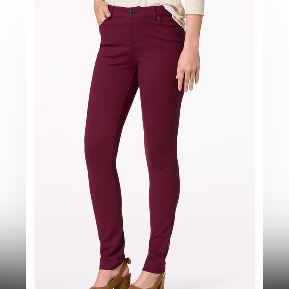 NWT Cato Burgundy Ponte Pants - Picture 1 of 2